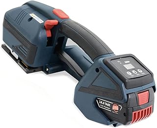 Handheld Hot Melting Strapping Machine, 4000mAh Portable Automatic Strapping Tensioner Kit for 1/2-5/8 Inch Electric Packaging Strapping Machine Powered Banding Tools,1Battery