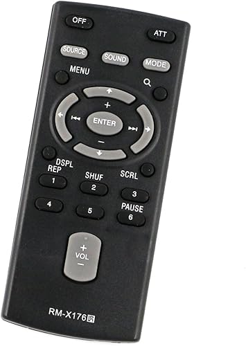 RM-X176 Control remoto de repuesto aplicable para Sony Car Stereo Audio System MEX-BT3950U CDX-GT730UI CDX-GT930UI DSX-S200X