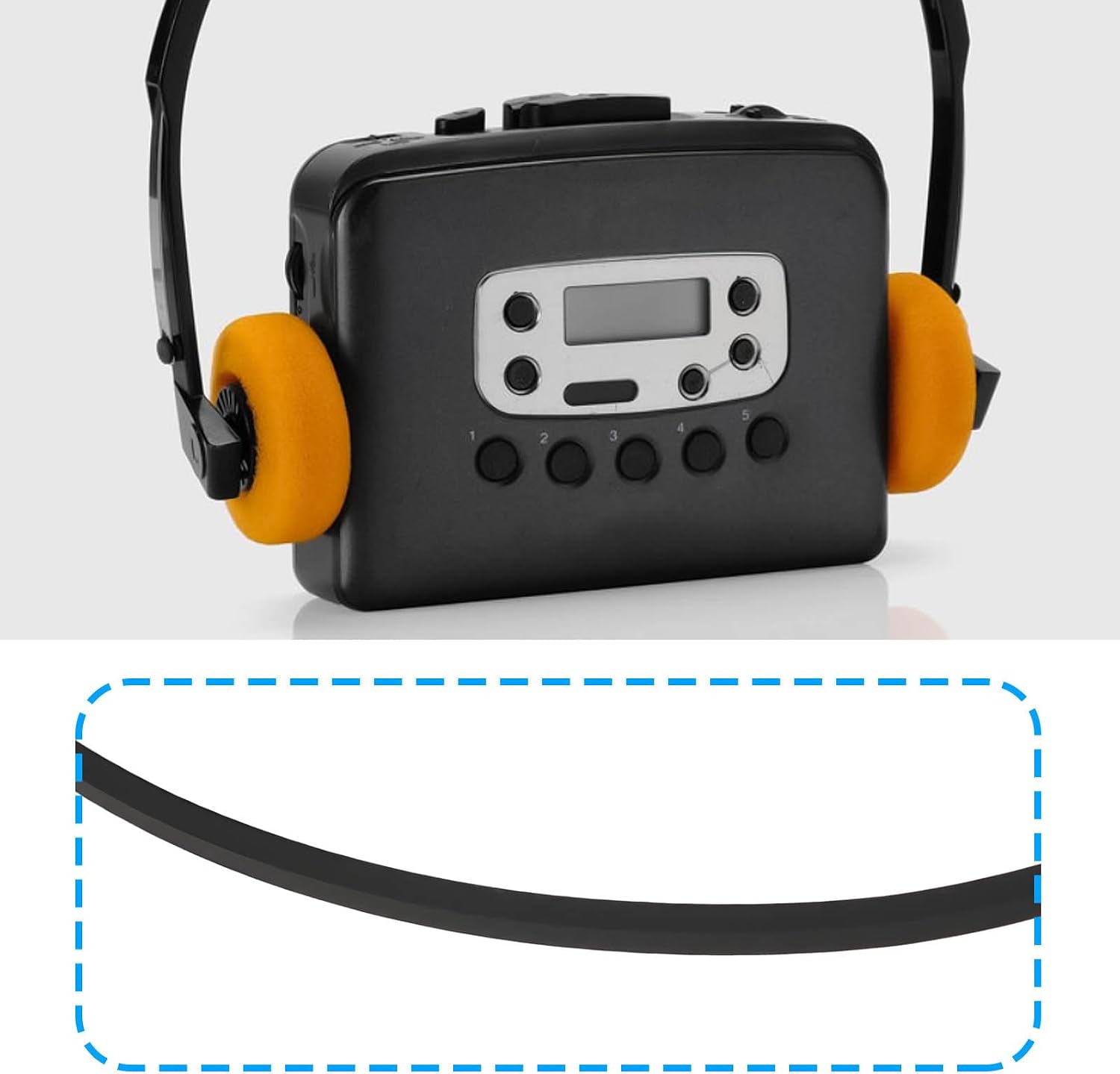 SING F LTD 2X Portable Cassette Square Drive Belt Compatible with Sony WM-FX43 WMFX43 Player