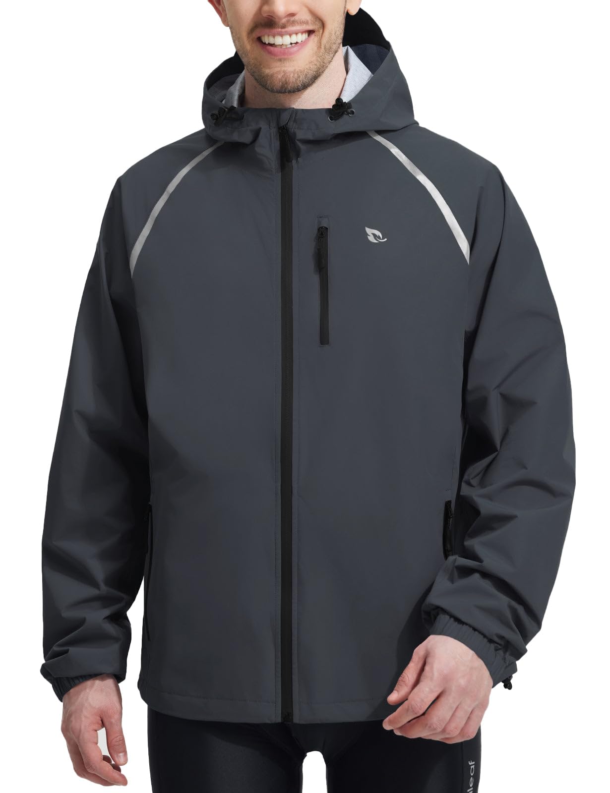 baleaf Fahrradjacke Herren Regenjacke Groß Wasserdicht Atmungsaktiv Tall Wanderjacke Windbreaker Outdoor Jacken Leichte Windjacke
