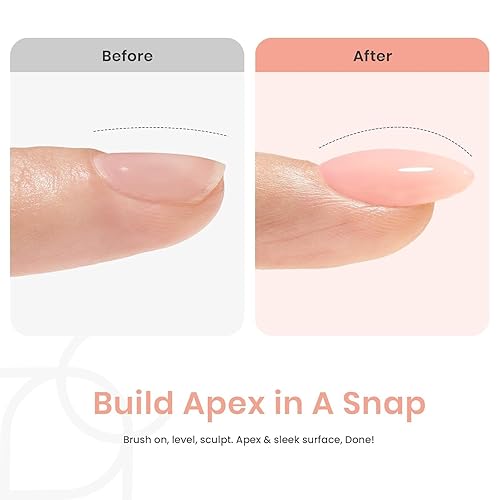 Miniatura 3 de Beetles Builder Gel - 12 unidades, 8 en 1 rosa pastel nude gel constructor para uñas, colores beige y blanco, gel duro, extensión de gel