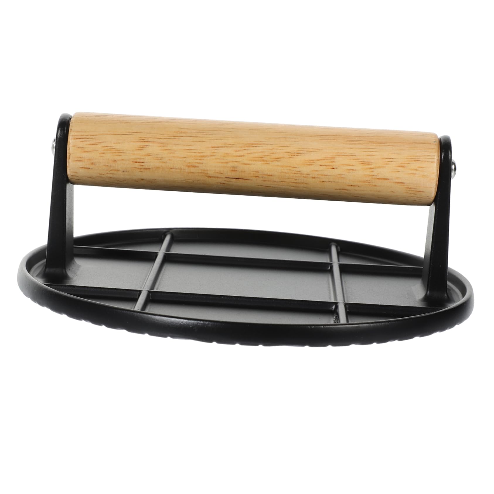 Ciieeo Aluminum Alloy Burger Press with Wooden Handle Heavy Duty Meat Smasher for Shaped Patties for Grilling Bacon Burgers and Steaks Kitchen Tool for Bbq