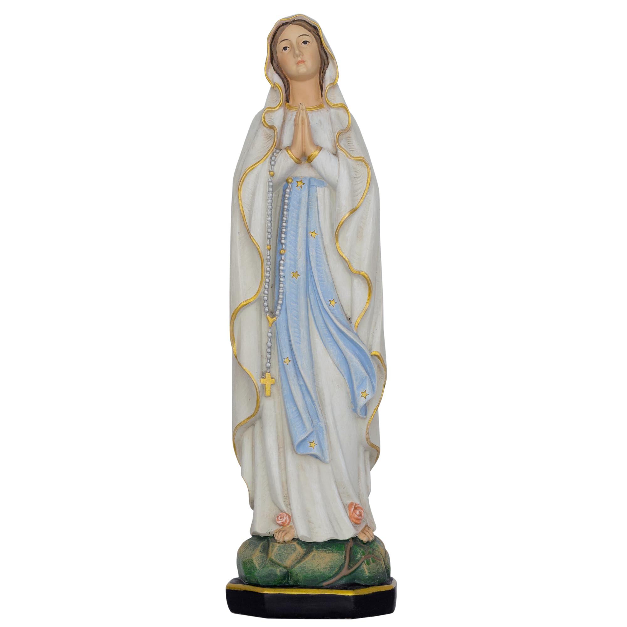 Virgen de Lourdes Statue – Our Lady of Lourdes Catholic Statue, Mother Mary Figurines Religious Gifts for Mother's Day, Grandparent's Birthday (10IN)