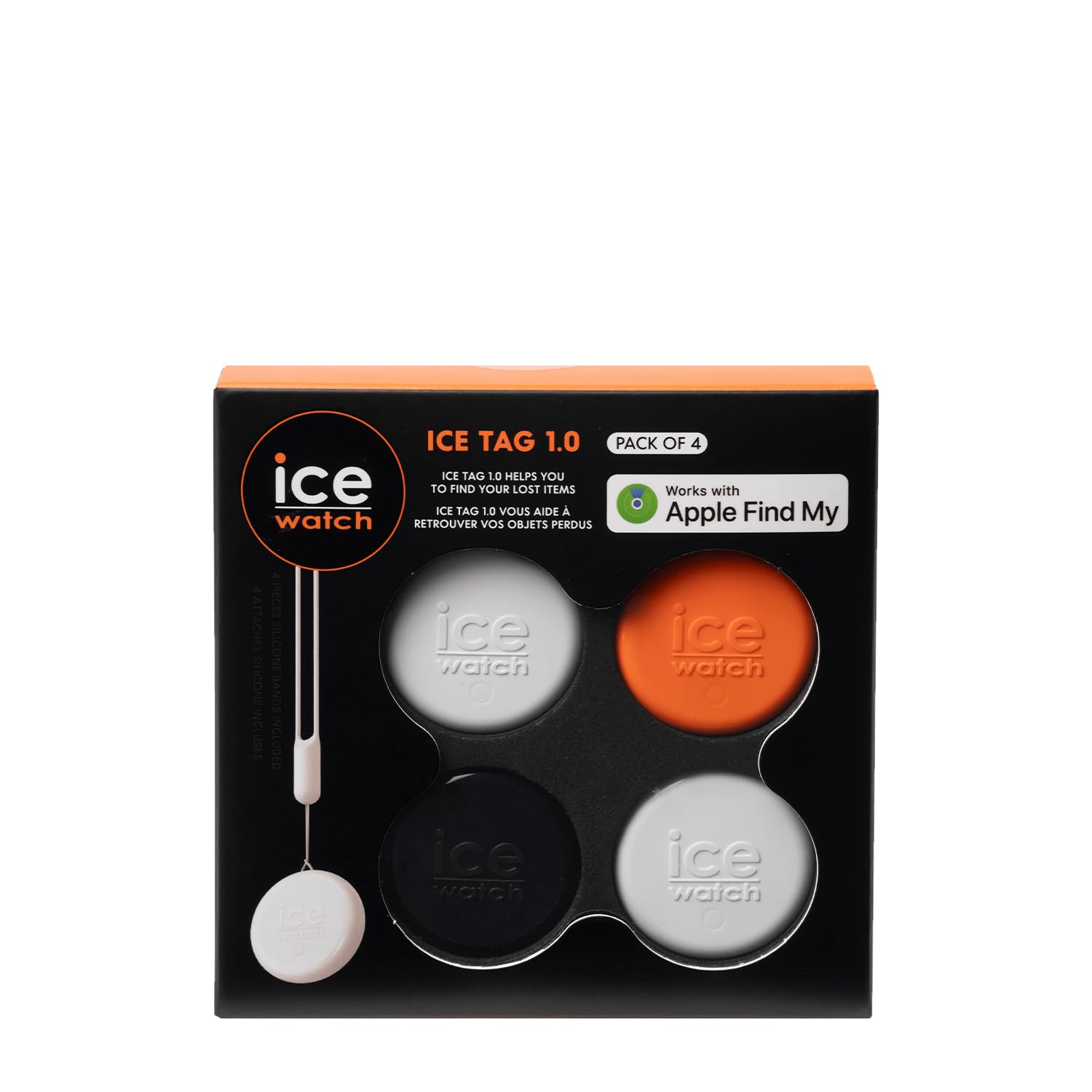ICE-Watch Ice tag 1.0 - Pack de 4 tag - Traceur Bluetooth pour Suivre et retrouver Vos Objets précieux (023943)