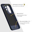 Pikkme Back Cover for Vivo X200 Fe 5G Camera Protection 3D Hexa Cube Design Silicone Protective Bumper Case (Blue) gallery image