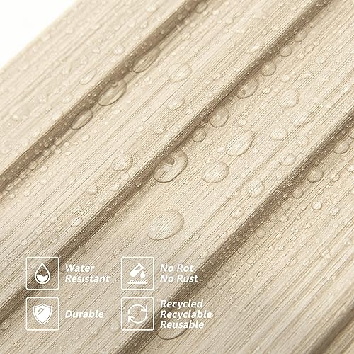 Image of Art3d 96 x 6 Inch WPC 3D Wood Textured Slat Wall Panels, 8-Pack, Oak