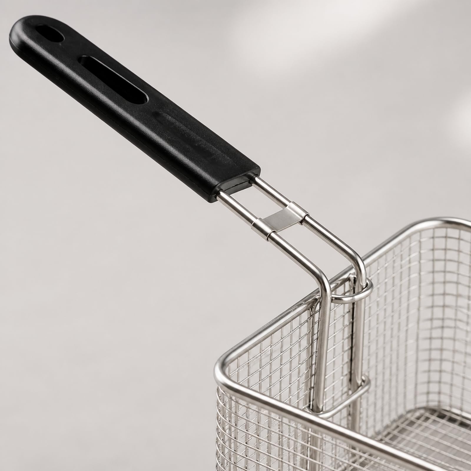 rockible Panier Friture Carré En Acier Inoxydable Robuste Panier Friture Poignée Portable pr Égttage D' Fri, 8L