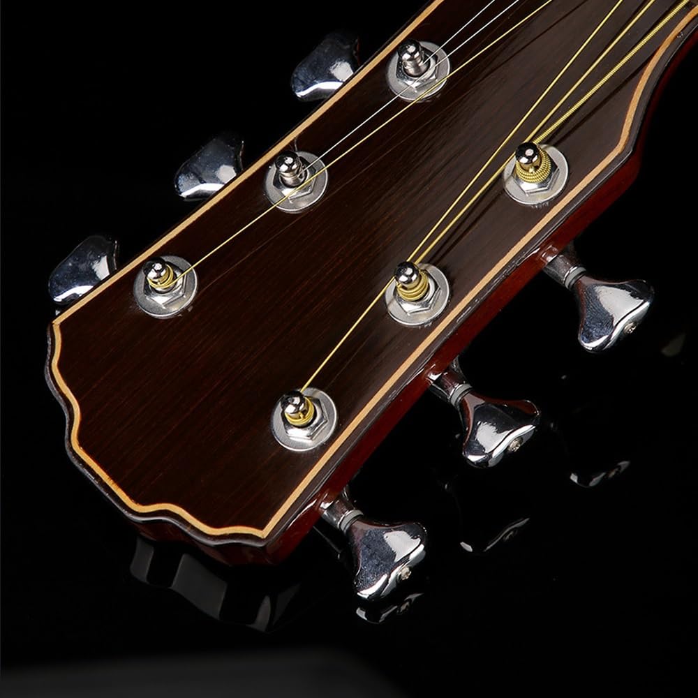ByErz JF-K8 Chitarra folk in abete rosso impiallacciato singolo da 41 pollici con design unico del modello della tastiera e superficie in legno originale, adatta for esercitarsi e suonare, principiant