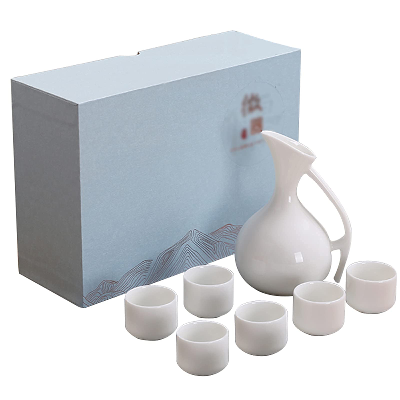 日本の伝統陶器セット 瀬戸焼 置物 | SETOMANEKI ギフトセット 中 | 黒・灰 マット