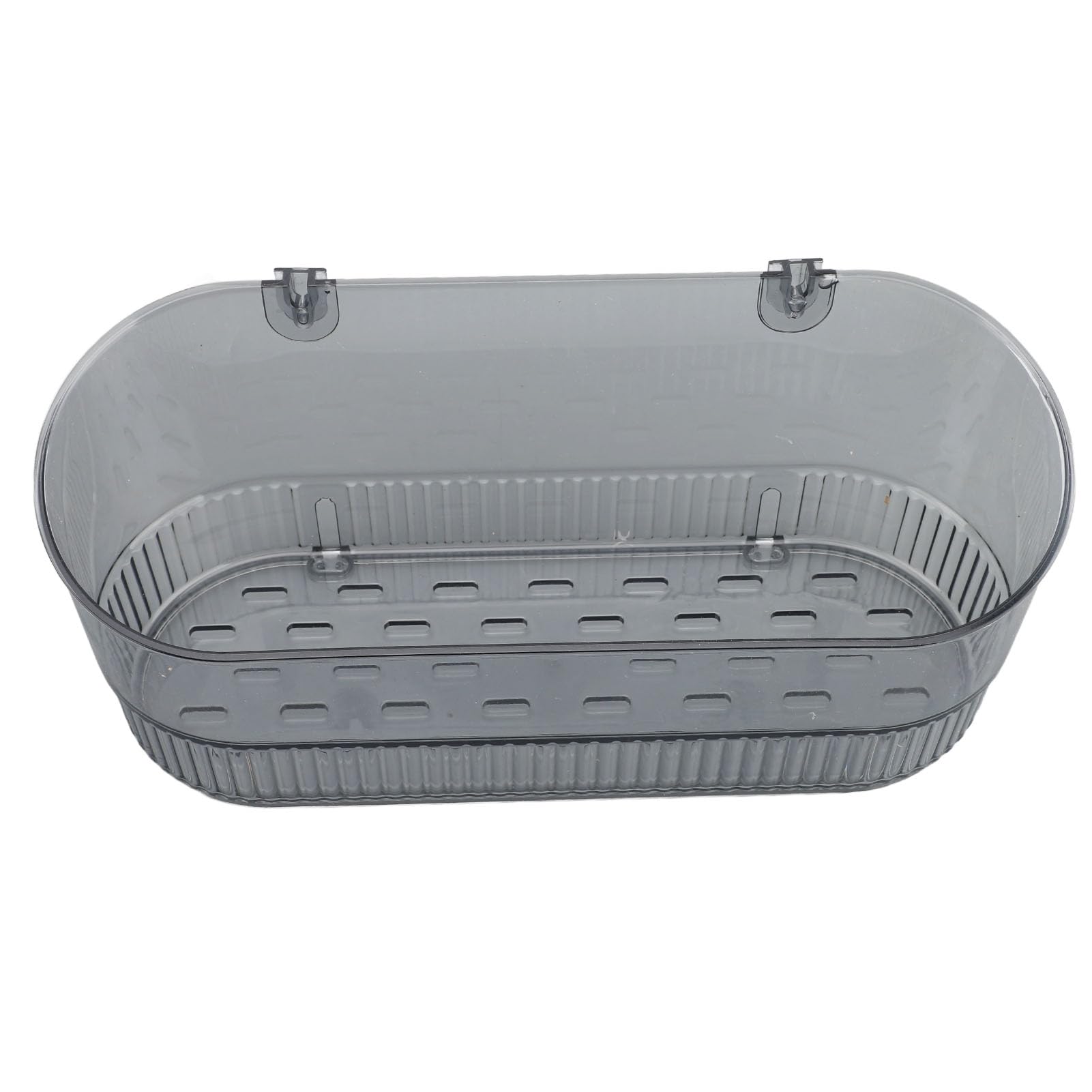 Étagère de douche à ventouse plastique gris pour articles de toilette