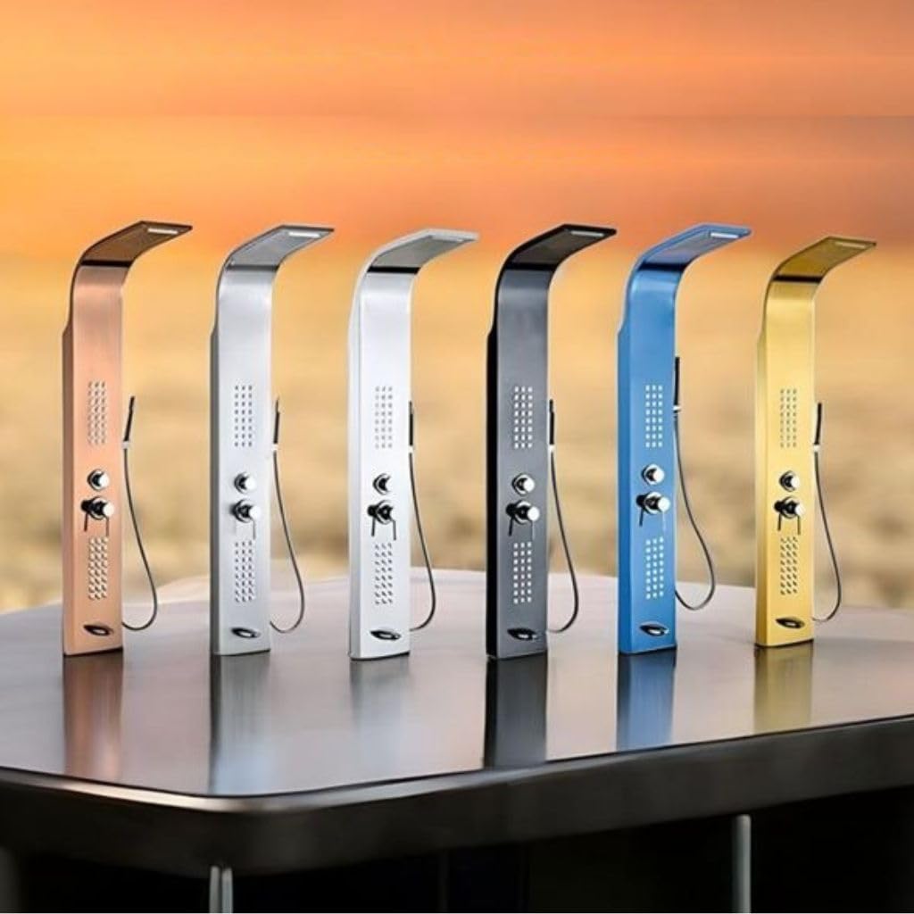 ZeeCry Shower Panel Thermostate Stainless Steel 5 in One, Tower System, Rainfall Shower, Body Massage Spray, Temperature D... - Review, Price and Buying Guide