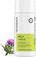 OxyEnergy Liver Cleanse Detox & Repair: 80% Milk Thistle Silymarin, Turmeric, Inositol, Pueraria - Liver Health Support, 90 Vegan Caps
