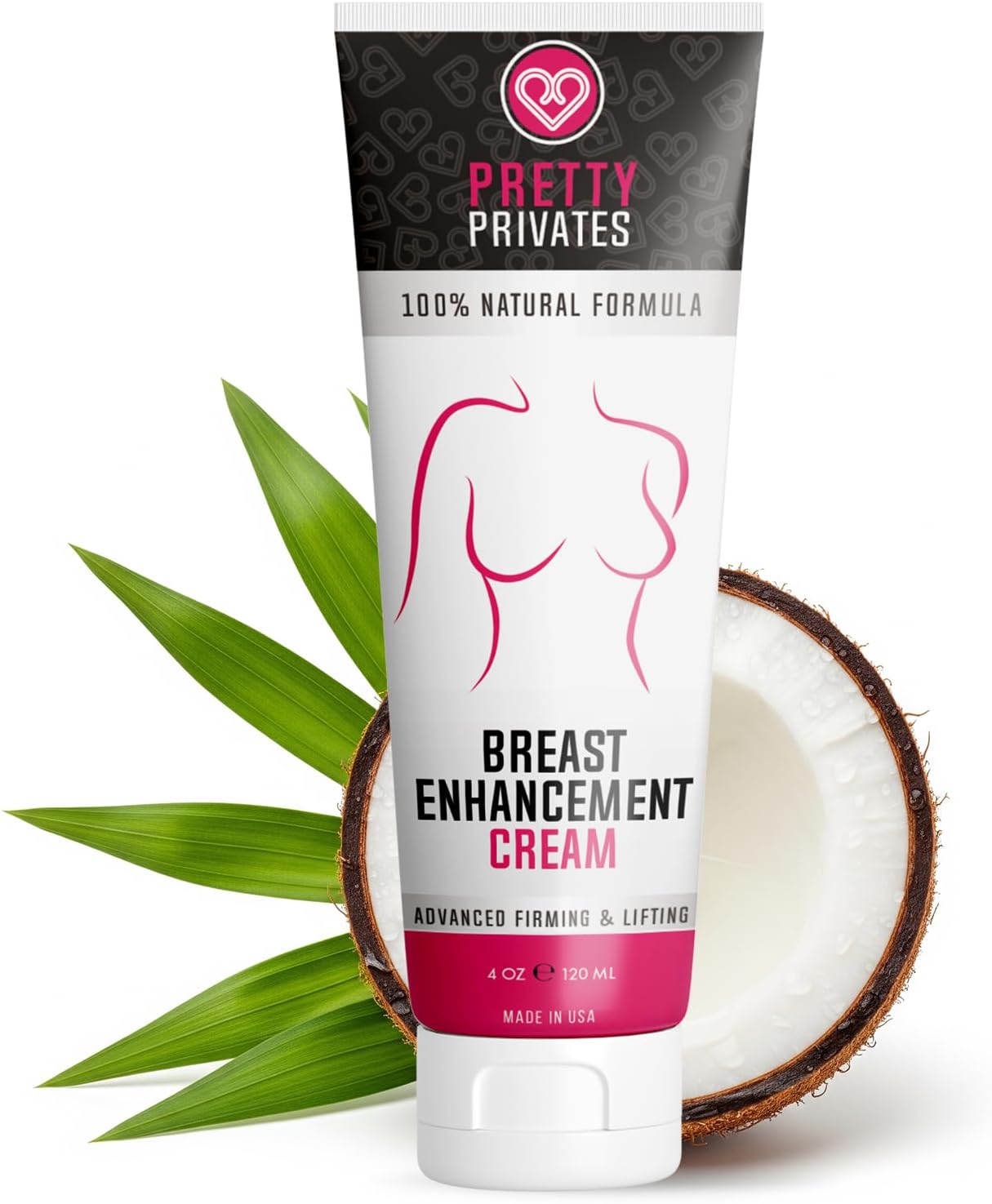 Pretty Privates Breast Enhancement Cream for Firming & Lifting - Natural Growth & Elasticity, Non-Invasive Enhancer for Confidence & Self-Esteem