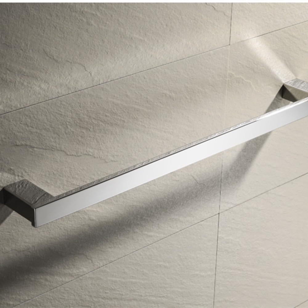 Set di accessori da bagno in acciaio inox, mensola da parete, porta asciugamani, porta scopino, porta rotolo di carta e portasapone, accessori da bagno per spazi moderni