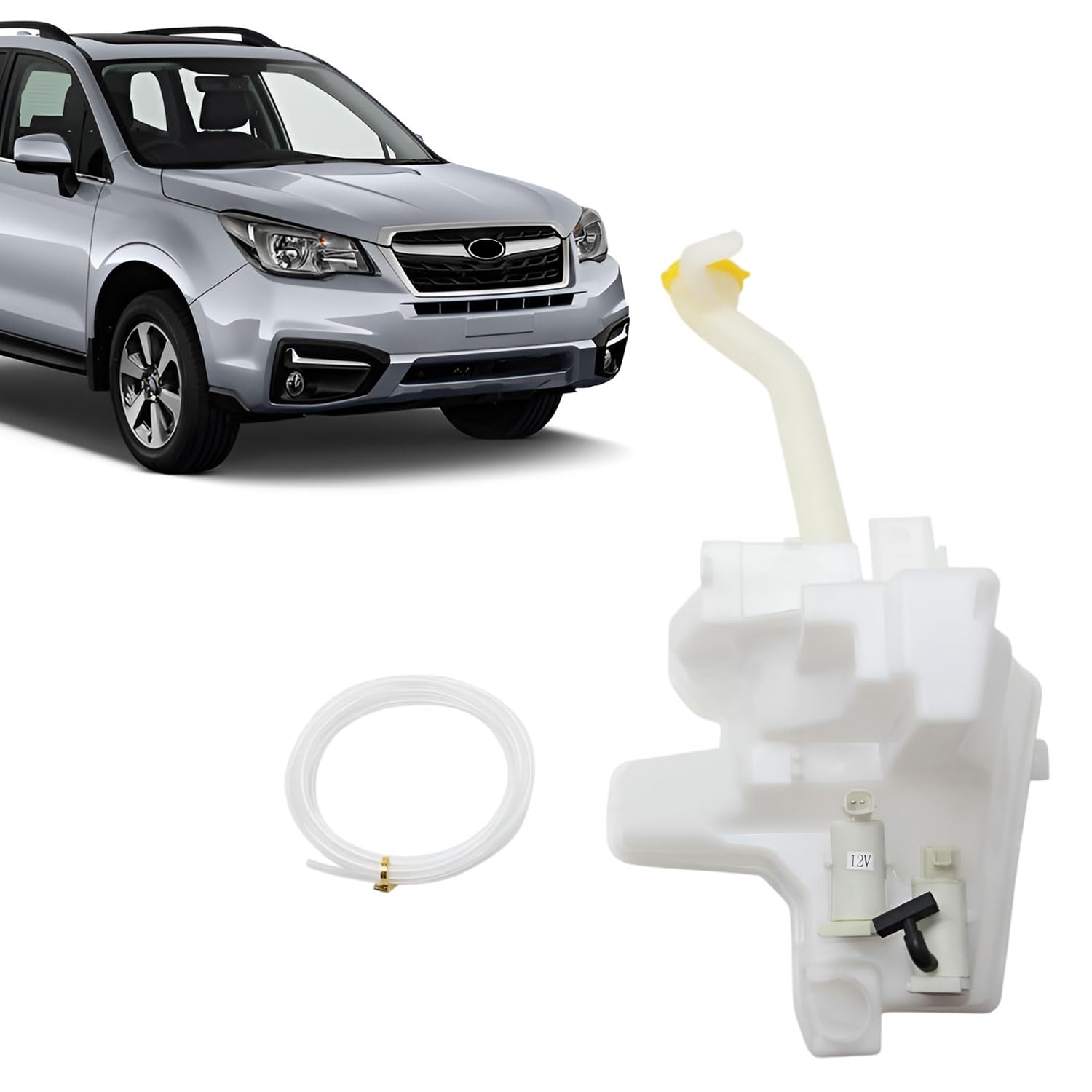 Parts Oasis Washer Reservoir Replacement Assembly with Cap Pump and Sensor SU1288109 Compatible For Subaru Forester 2014-2018 Replaces OE 86631SG020-