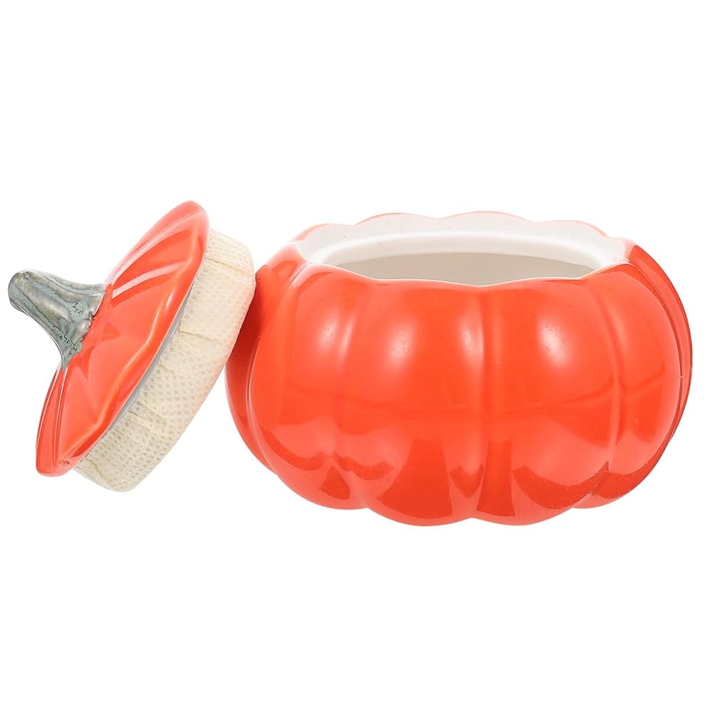 Amazon｜Amosfun 2個 陶器 かぼちゃ キャニスター 小 かぼちゃ