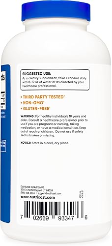 Miniatura 3 de Nutricost Citrato de potasio 99 mg 500 cápsulas