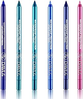 Mysense 6 PCS Eyeshadow Eyeliners, Colored Pearl Glitter Eye Liners for Women,Shimmer Metallic Eyeliner Pencil Professional Glitter Eyeliner Eye Color & lip Liner Makeup
