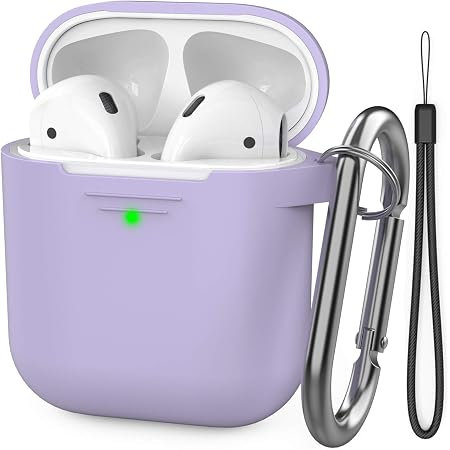 AhaStyle AirPods Case for Girls Women, Premium Silicone Protective Case  Cover Accessories Compatible with Apple AirPods 2 \u0026 1(Lavender) :  Electronics