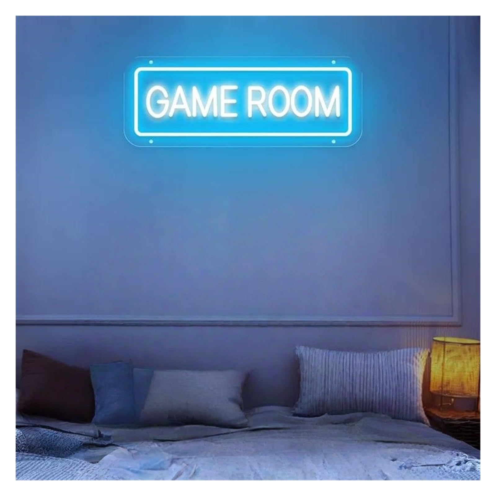 Scritta luminosa Insegna Al Neon Per Sala Giochi, Insegna Al Neon Per Videogiochi, Luce A, Decorazione Da Parete Per Cameretta Dei Bambini, Personalizzata Per Neon 30x11cm(B)