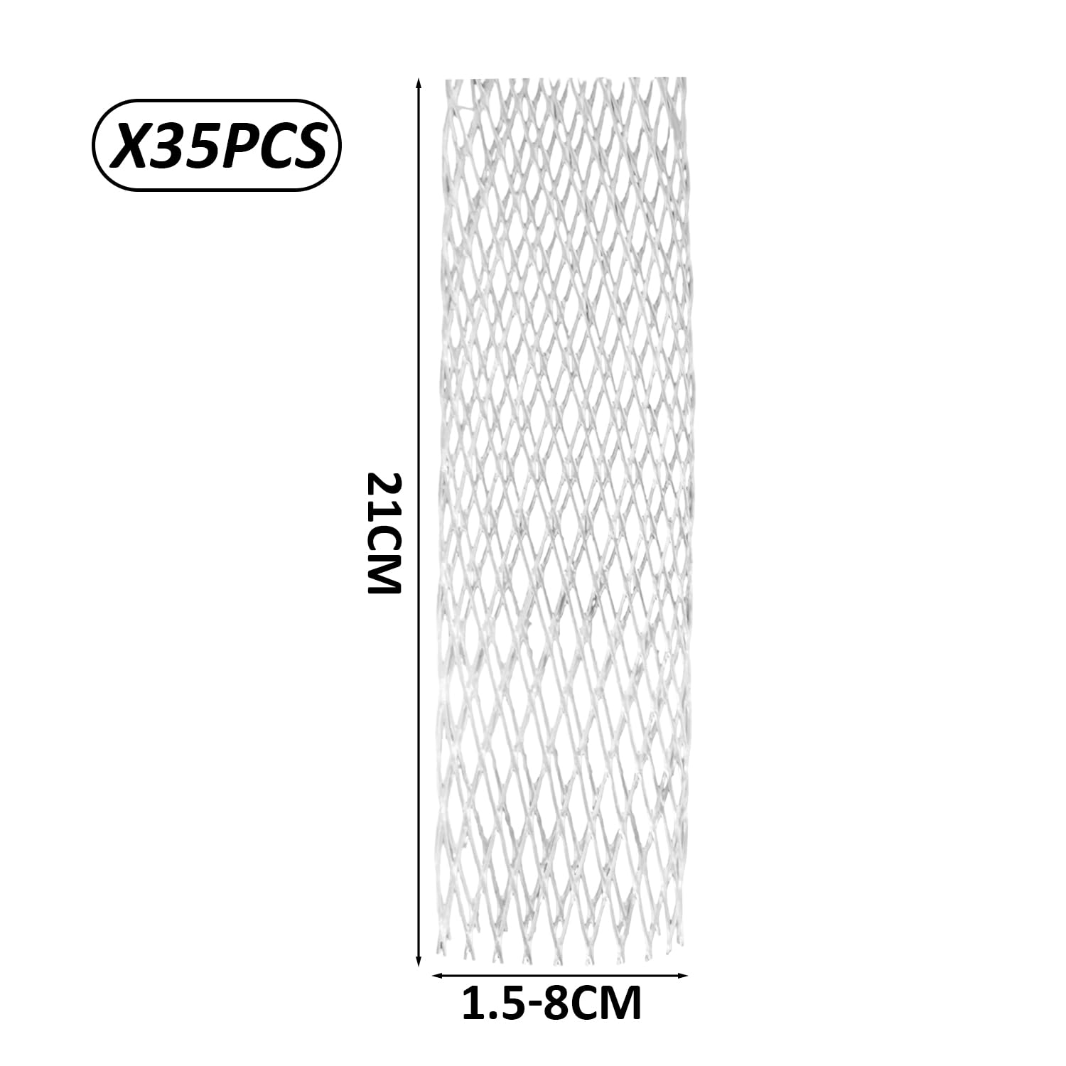 MEMOFYND 35pcs Wine Bottle Protective Nets, Anti Dent & Scratch, Elastic, White, 21cm - Image 2