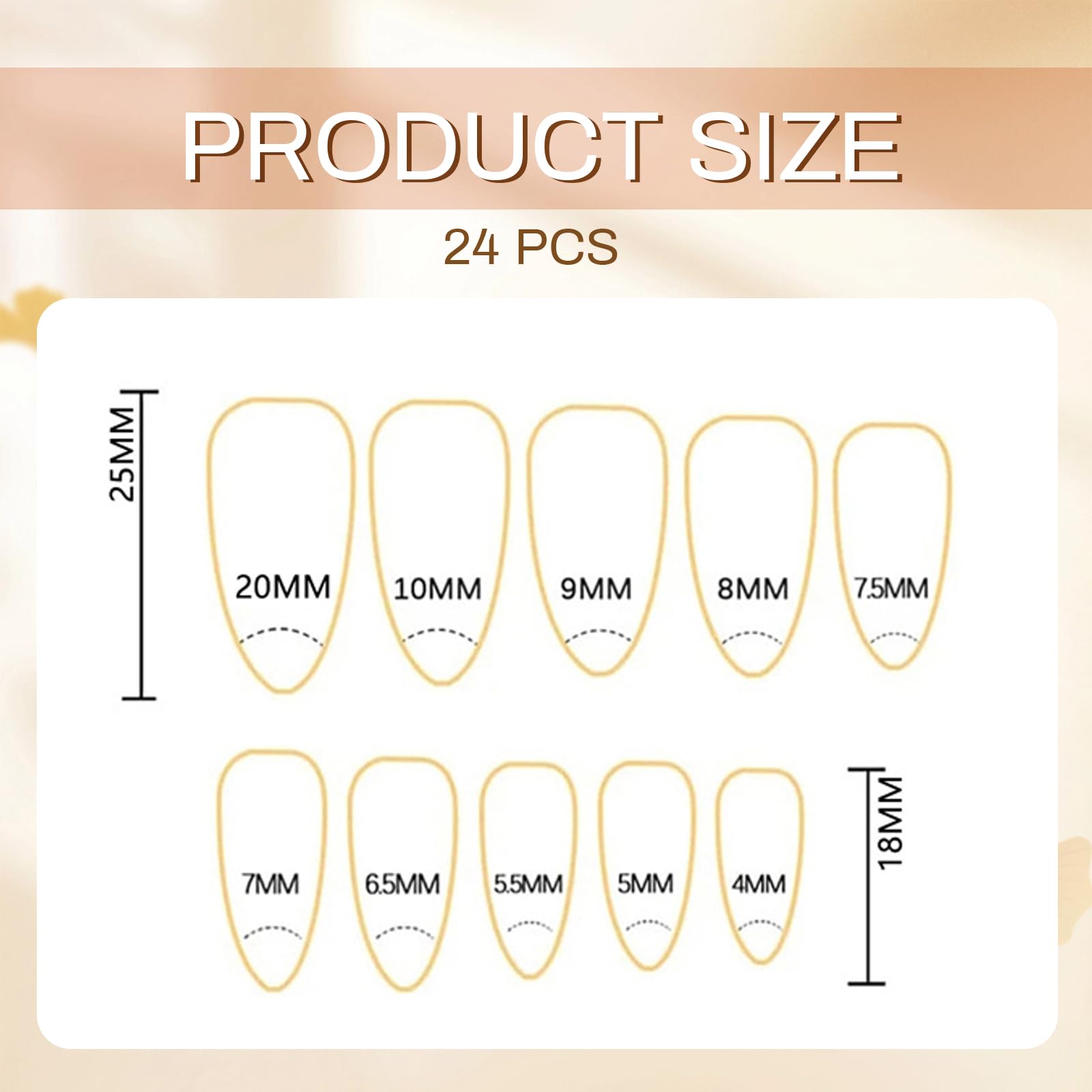 GlamRays 24 Piece Spring Flower Press-on Nails Short Almond Nude Pink Nail Caps Acrylic Nail Kit 3D Flower Pearl Jewellery Nail Art False Nails - Image 2