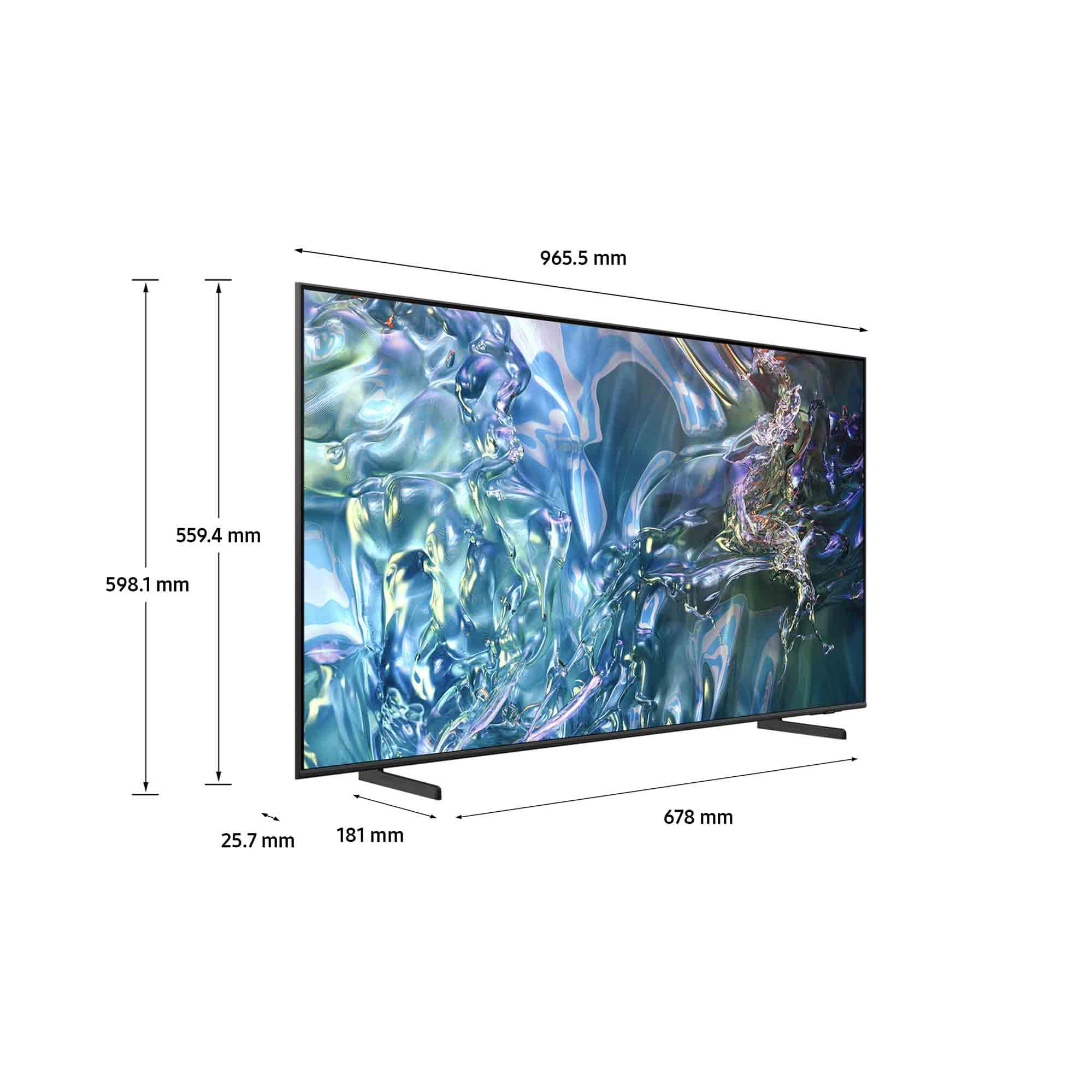 Samsung Smart TV 43" QE43Q64DAUXZT QLED 4K Upscaling, Processore Quantum 4K Lite, AirSlim Design, DVBT-2, Q-Symphony & OTS Lite, Gaming Hub, Ultimate UHD Dimming, Titan Gray 2024 [Amazon EXCL.]