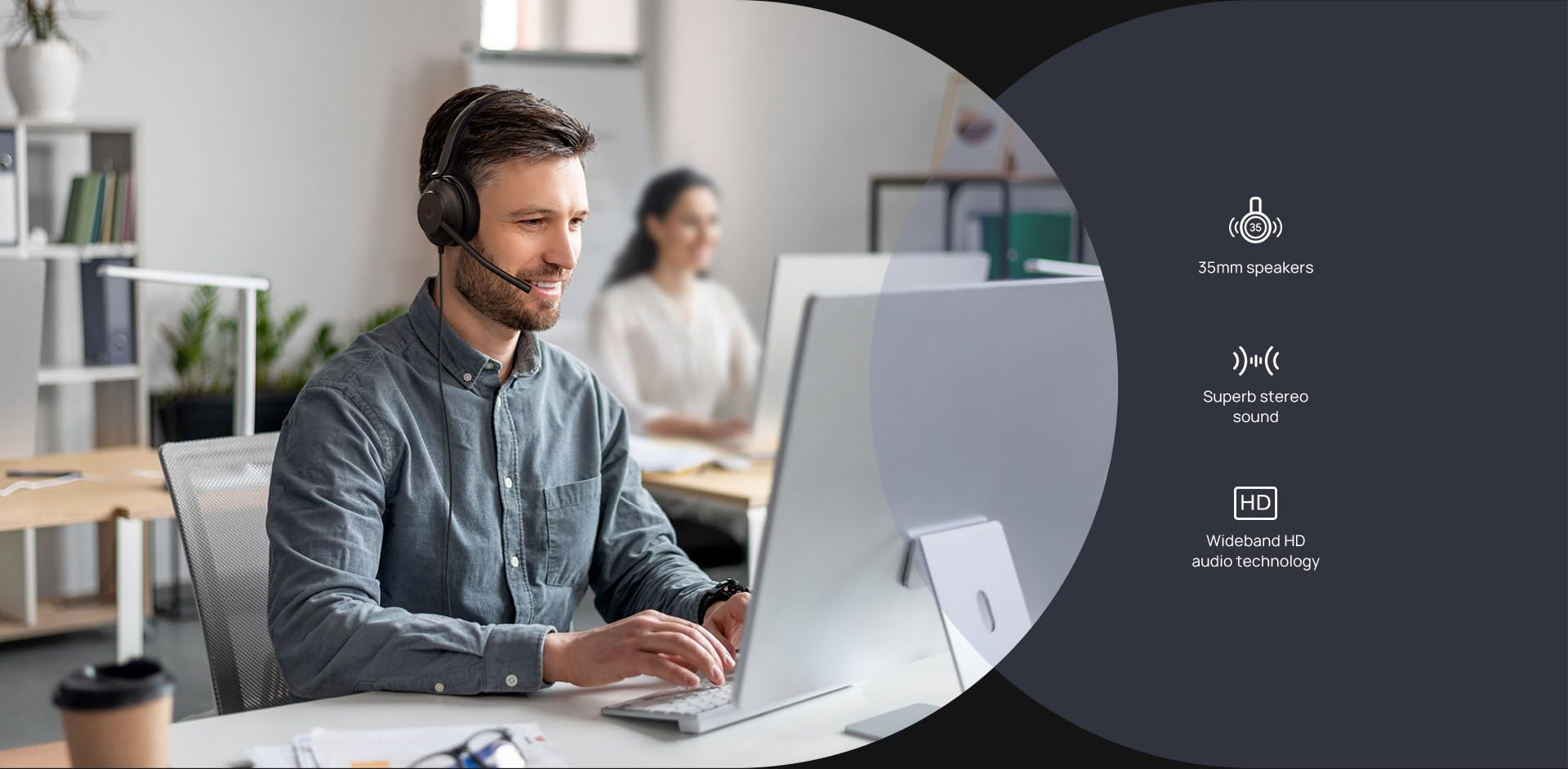 Yealink Zestaw słuchawkowy UH35 Dual Teams USB-C/A
