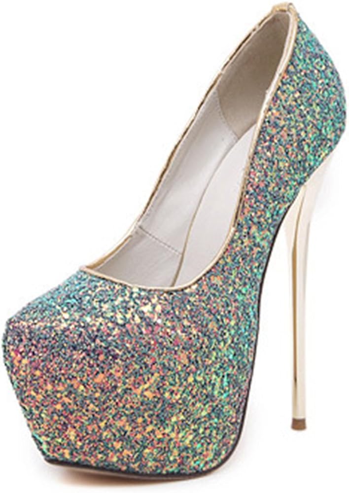 Amazon.com: Zapatos Tacones Altos Moda Mujer Elegante Zapato del partido  Zapato Mujeres, Azul, 8 B(M) US : Ropa, Zapatos y Joyería