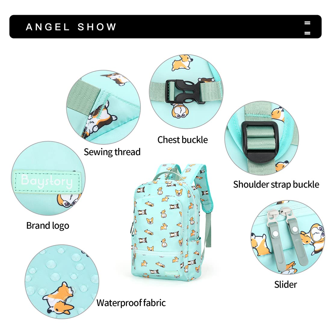 Lindas mochilas de perro Corgi para niñas y niños, mochila escolar para mujeres, hombres y adolescentes