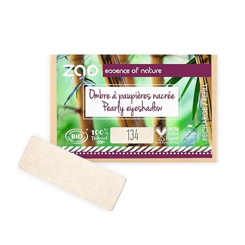 ZAO essence of nature - Recharge Ombre à paupières rectangle Nacrée 134 Perle dorée - 1,3 gr