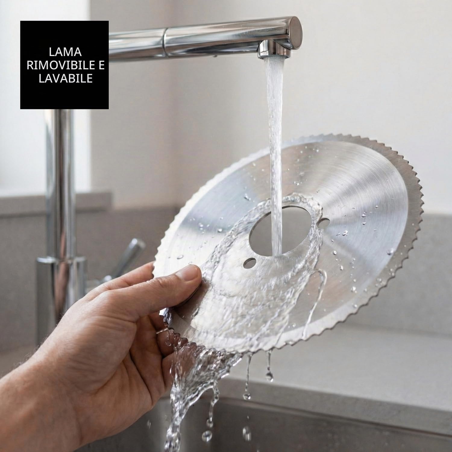 Taurus - affettatrice pieghevole Cutmaster Compact 100 W | lama acciaio inox 17 cm | spessore 1-15 mm | pulsante sicurezza | design compatto | per tutti i tipi di alimenti