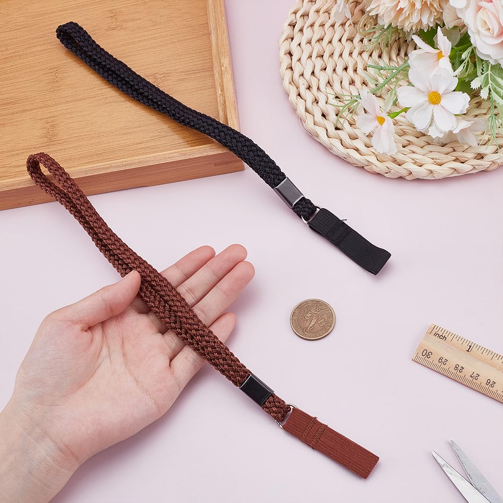 Dragonne de poignet en nylon extensible élastique pour canne de marche pour personnes âgées pour béquilles, randonnée, marche, rééducation