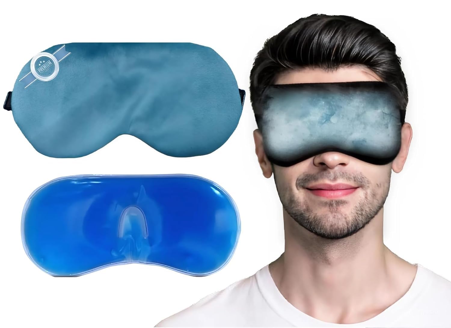 QIQI Mulberry Silk Cooling Gel Relaxing Eye Sleep Mask For Dark Circles, Dry Eyes, Cooling Eyes, Pain Relief, Redness, Eye Patches, Sleeping Cool Pad Suitable For All Family Members Sleeping Mask (BLCK_GEL) — Amazon image 9