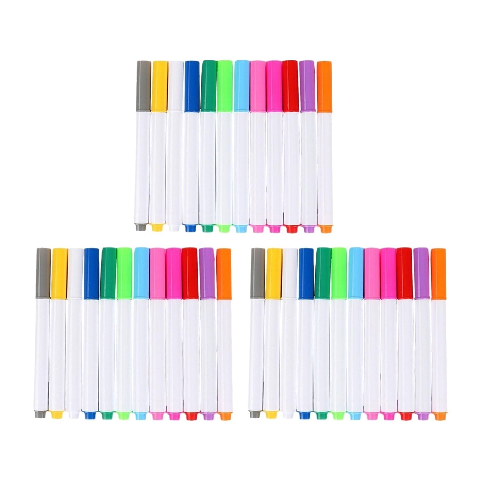 Rotulador para pizarra blanca 12 puntas líquidas de colores