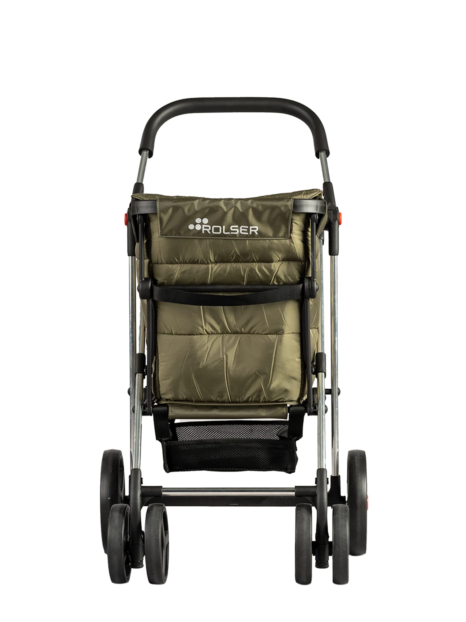 Carrello Portaspesa Rolser Basket Polar 4 Ruote 2 Girevole Pieghevole - Kaki