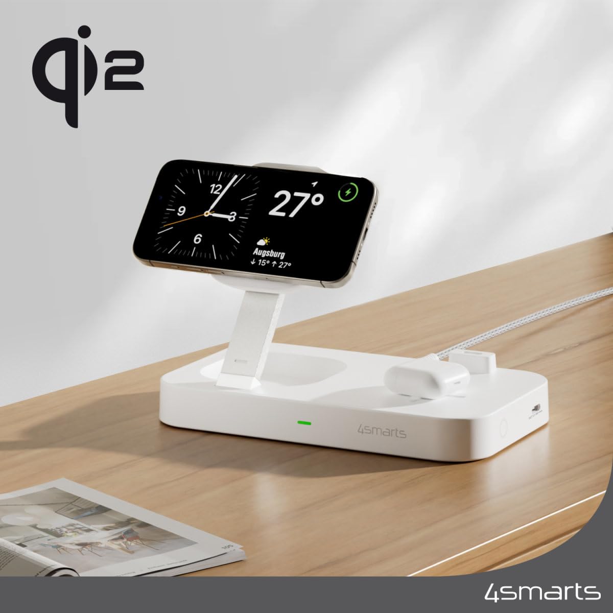 4smarts Qi2 Ladest Trident weiß 540998