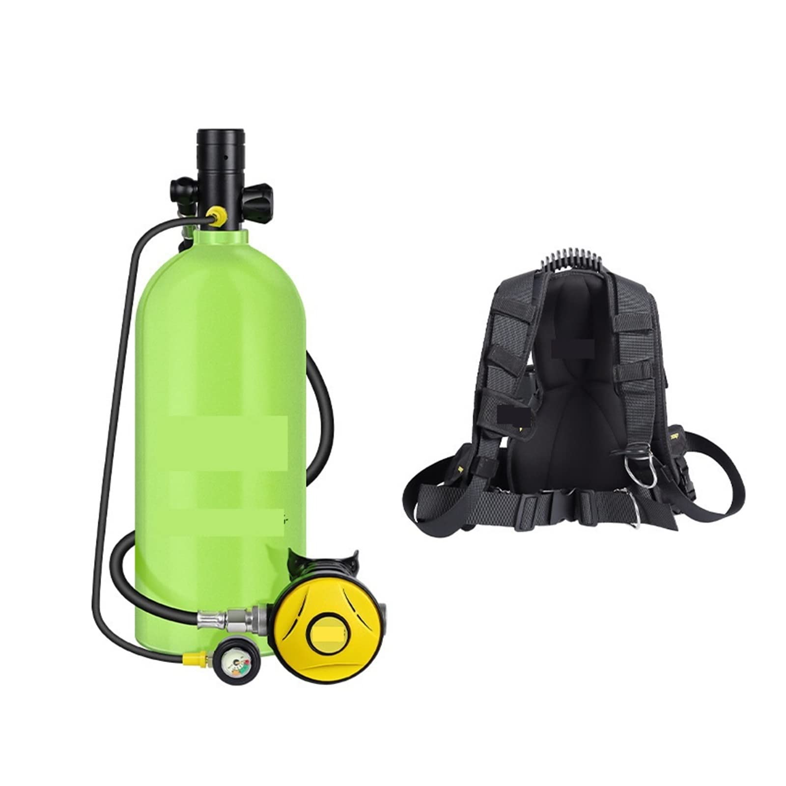 Dcdcd Green Bottle Blackhead—A 3 Liters Diving Snorkeling Equipment Diving Respirator Fish Gill Oxygen Cylinder Spare(Green Bottle Blackhead—A)