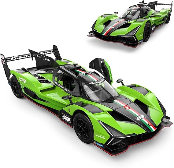 1/14 Model Car for 2024 24 at Daytona Lamborghini SC63 Hypercar RC 24H/LMH Racing 1000mAh 2 Speed Adjust LED Lights (1/14 SC63)
