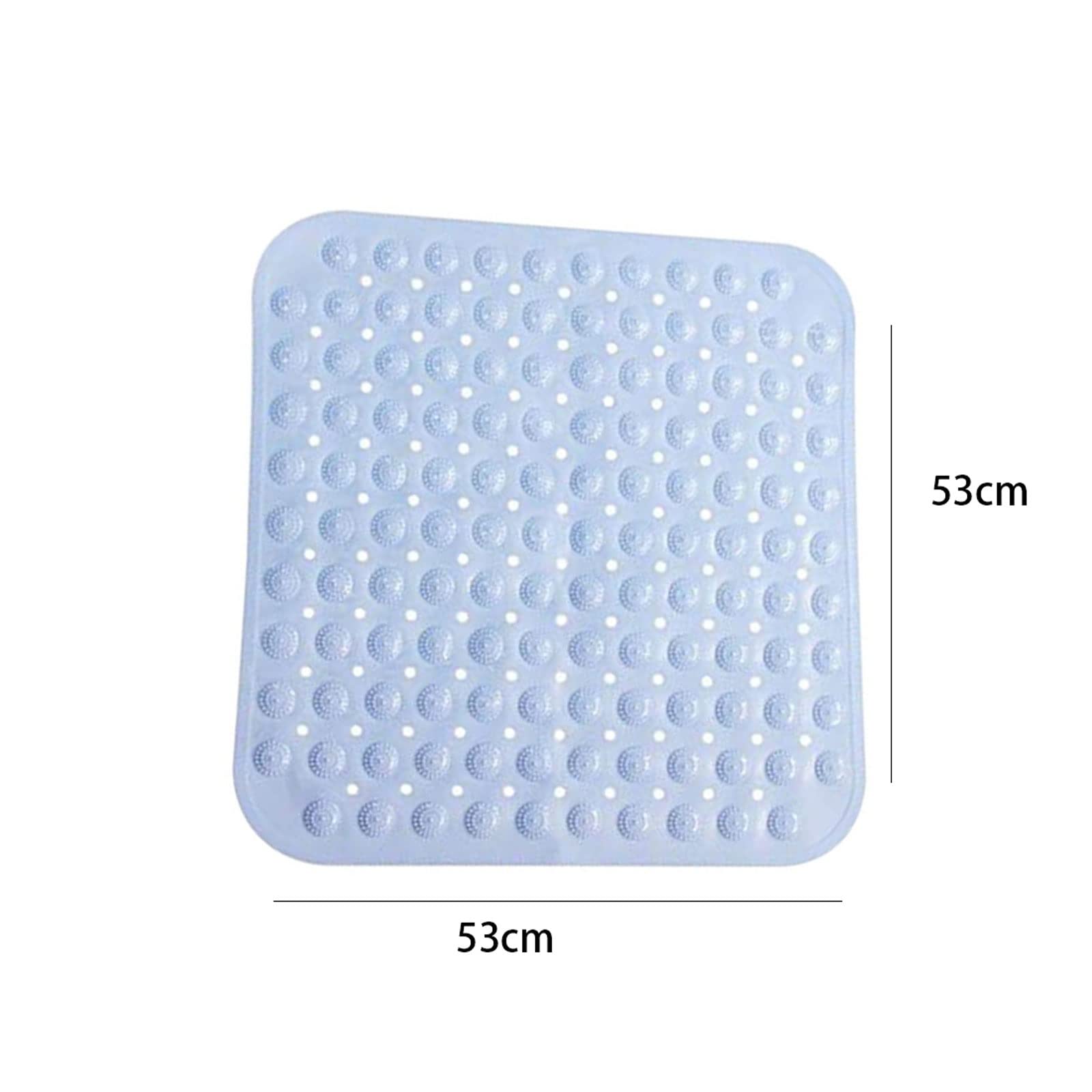 Tappetino da bagno antiscivolo rettangolare antiscivolo tappetino da bagno morbido massaggio ventosa doccia vasca da bagno tappeto (blu)