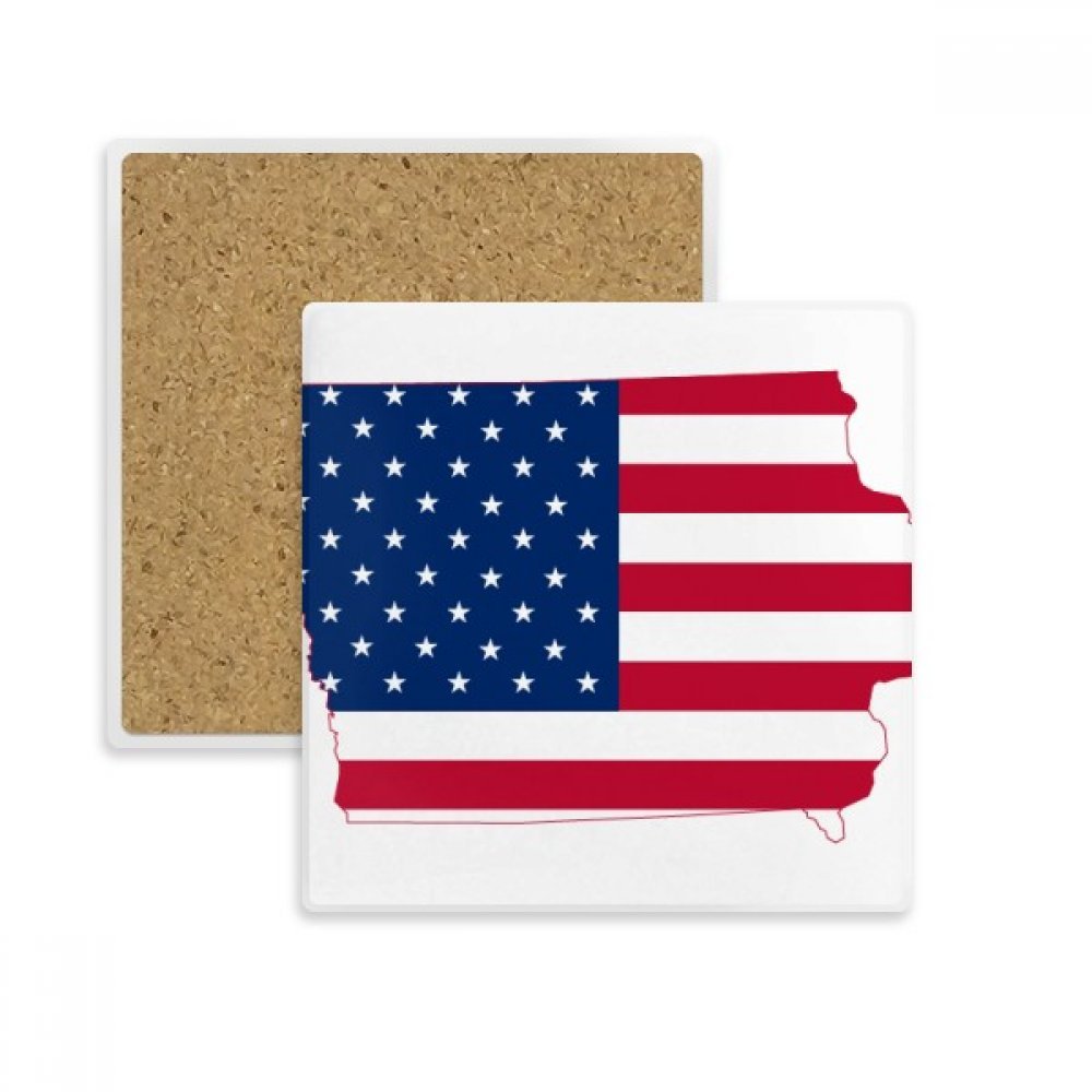 Sous-verre pierre absorbante Iowa États-Unis tapis de tasse pour cadeau