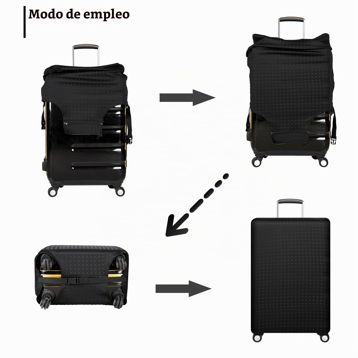 Fundas Protectoras para Maletas – Equipaje elástico Spandex Maleta Funda Protectora Lavable Cubierta de Equipaje S/M/L/XL
