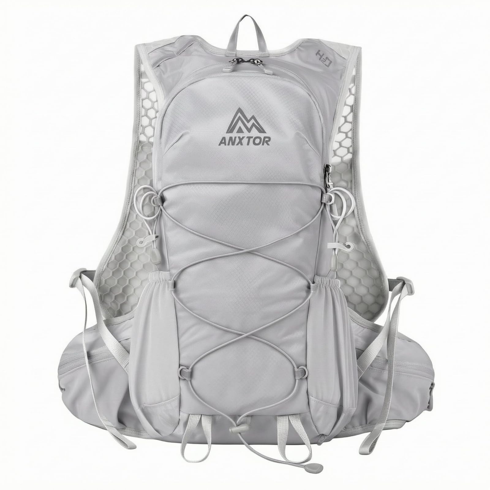 snappsy Lightweight Trail Running Backpack Breathable Hydration Backpack Ventilated Back Panel Outdoor Gear Water-Resistant for Cyclists, Hikers, Trekkers, Hiking, Trekking, Light Grey-picture-24