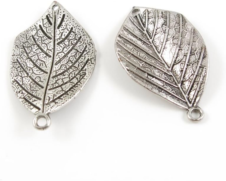 Wholesale Supplies Ancient Silver Fashion Jewelry Making Charms Findings W-12972 Leaf Pendant Retro DIY Craft Alloys Lots Repair Jewellery Findings Accessoires