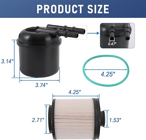 Miniatura 5 de Filtro de combustible separador de agua compatible con Ford F250 F350 F450 F550 Super Duty 6.7L V8 Motor Diesel Reemplazo # FD-4615, BC3Z-9N184-B