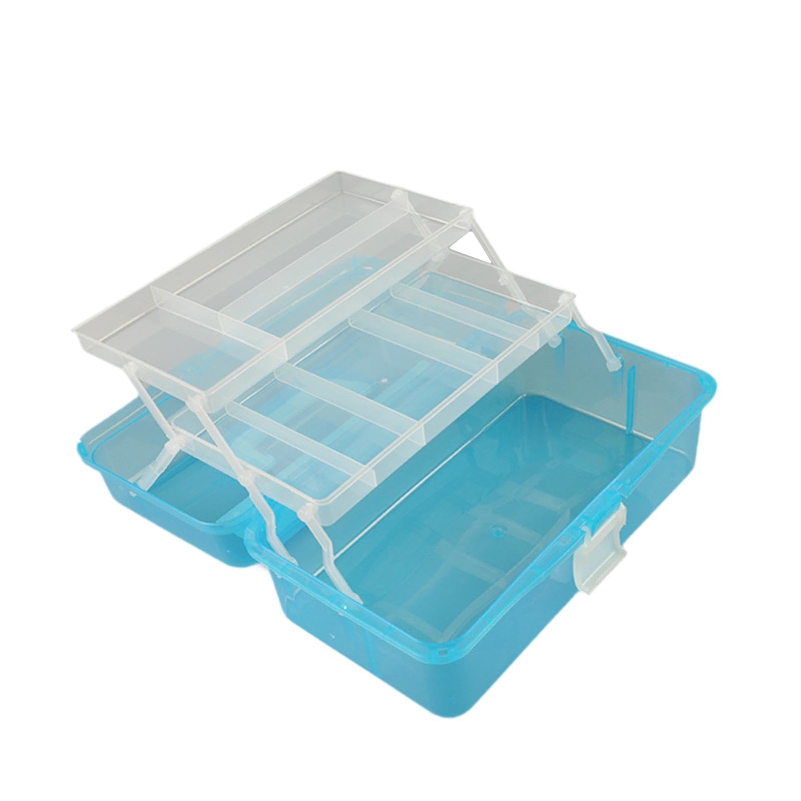 Boîte de rangement pliable grand volume avec coffret à outils transparent pour modélisme