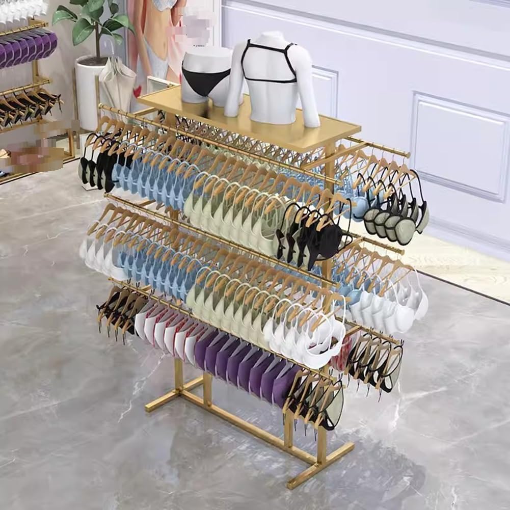 Stojaki na bieliznę, Stojak na biustonosz podłogowy do przechowywania szalików, Wolnostojące półki komercyjne dla butików Retail Lingerie Garment Rack