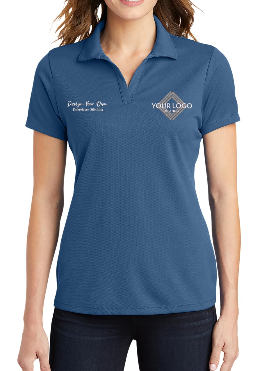 INK STITCH Women Lst640 Custom Embroidery Polo Shirt