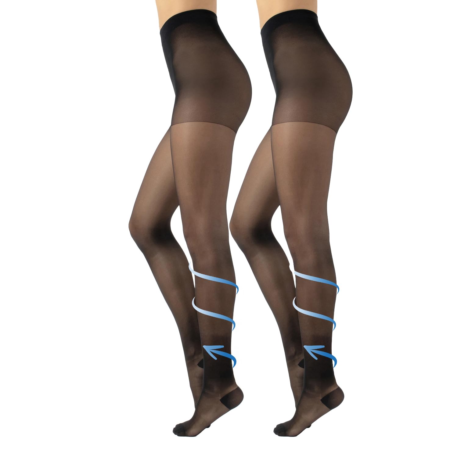 CALZITALY Collant Riposante, Compressione Forte 10mm/Hg, 70 DEN, S, M, L, XL, XXL, 3XL, 4XL, Made in Italy