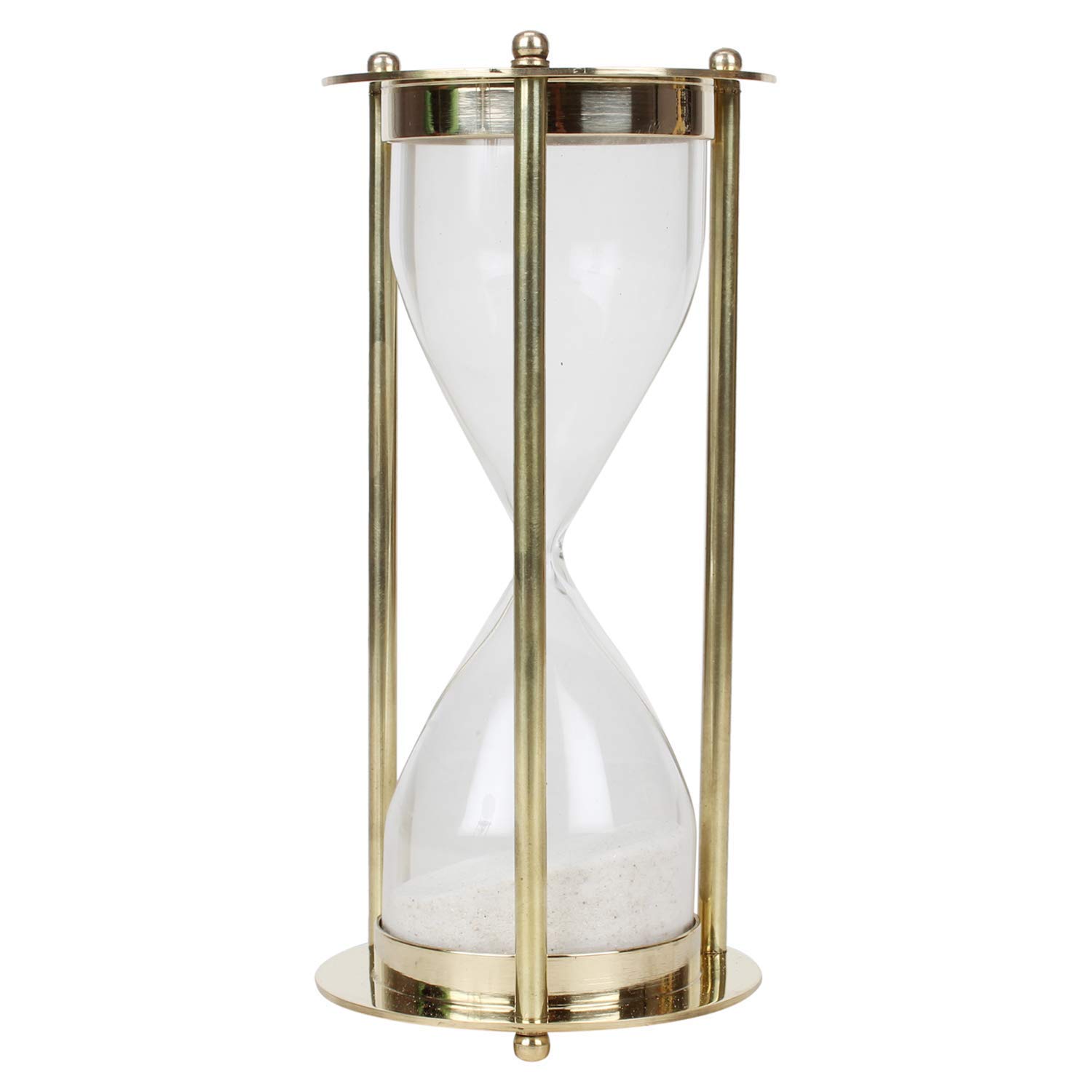 Fortifi Delivering Value 5 Minutes Brass Sand Timer HourglassTimer Brass Sand Timer Antique Sand Clock Hourglass Clock 5 Minutes for Gift Home Decore Handmade Sandtimer Gold 5 Minutes